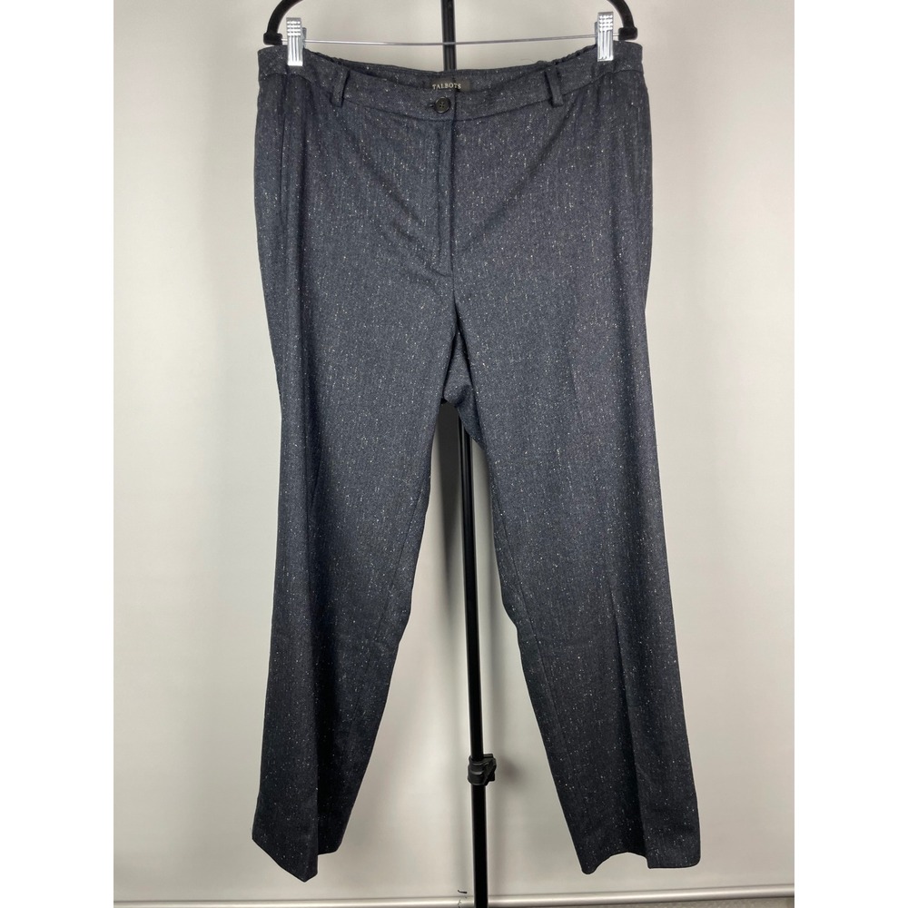 Talbots Hampshire Women's Mills Indigo Wool Blend Ankle Trouser‎ Pants Plus 16W